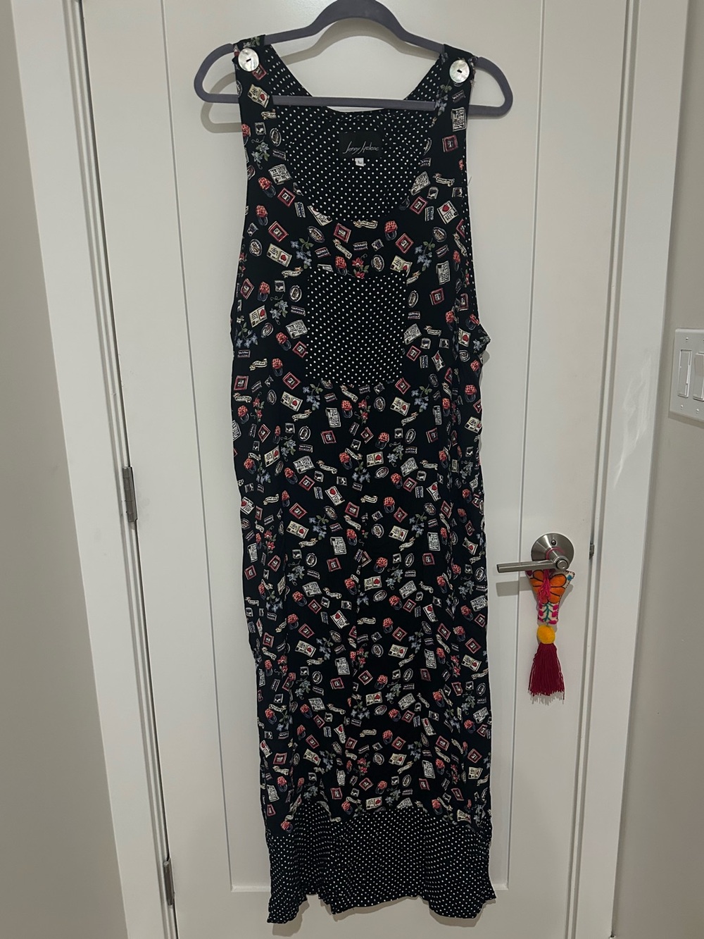 Vintage Jenny Helene printed maxi dress size L